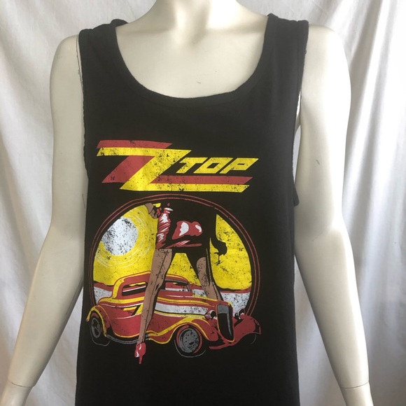 ZZ TOP band 2021 Legs Black Sleeveless Tank Top size Large - Picture 14 of 16